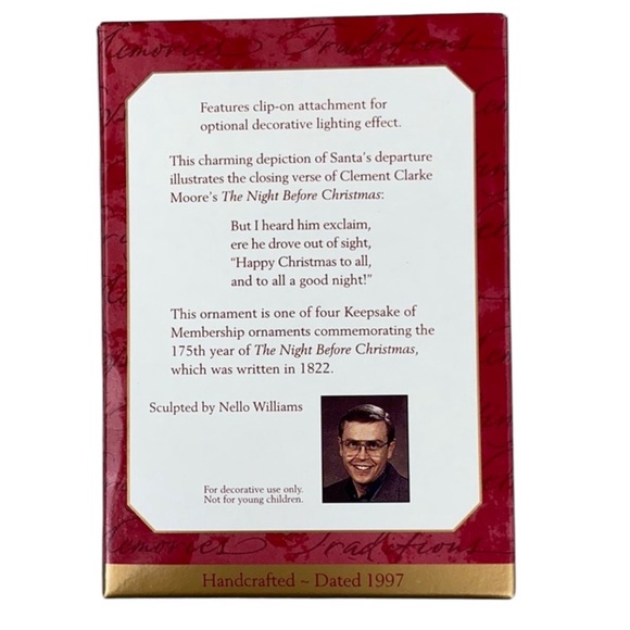 Hallmark Happy Christmas To All 1997 Vintage Keepsake of Membership Ornament - Picture 13 of 16